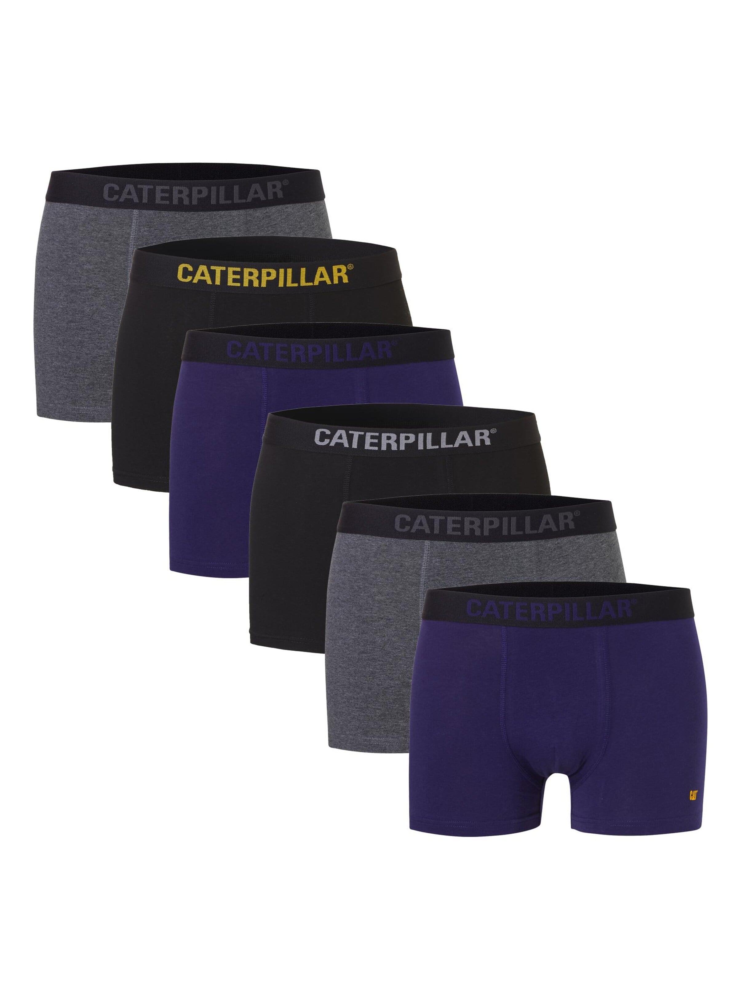 CATERPILLAR Boxershorts 'CAT Heren Boxershorts 6-Pack Multipack' in Grijs: voorkant