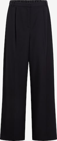 juoda Calvin Klein Plačios klešnės Klostuotos kelnės: priekis