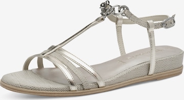 Sandales à lanières Tamaris en argent : devant