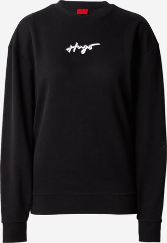 HUGOSweater majica 'Easy' - crna boja: prednji dio