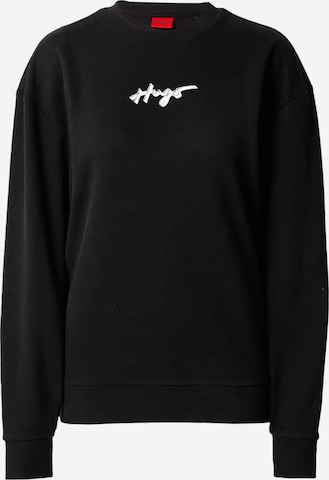 HUGO Red Sweatshirt 'Easy' in Black: front