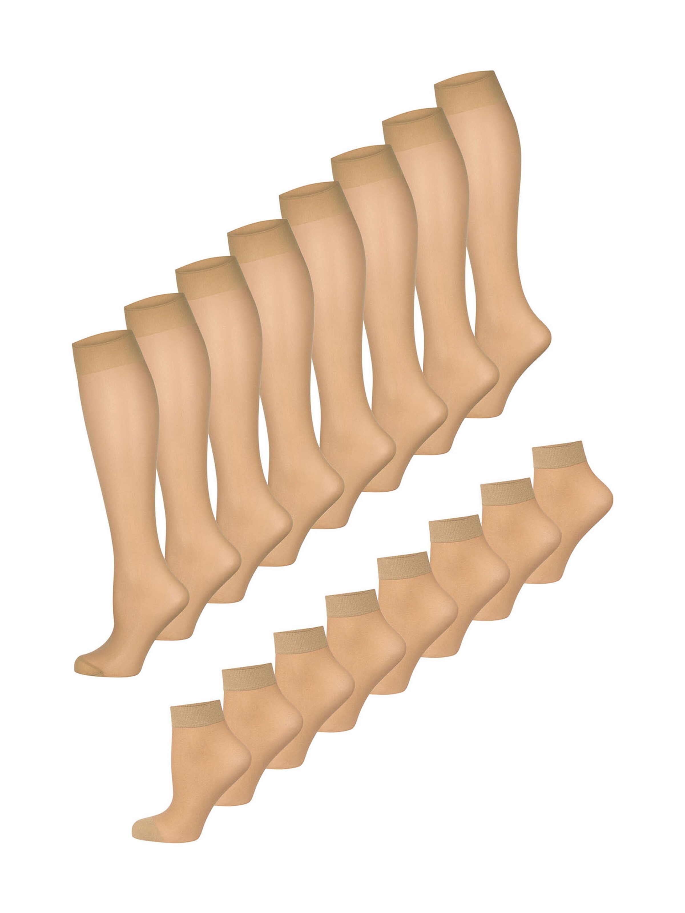 Nur Die - Calcetines ' Strümpfe & Söckchen 20 DEN ' en beige: frente