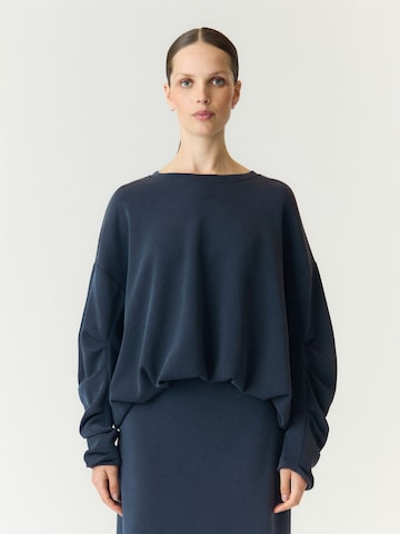 YAS Sweatshirt 'YASCoze' i blå: forside