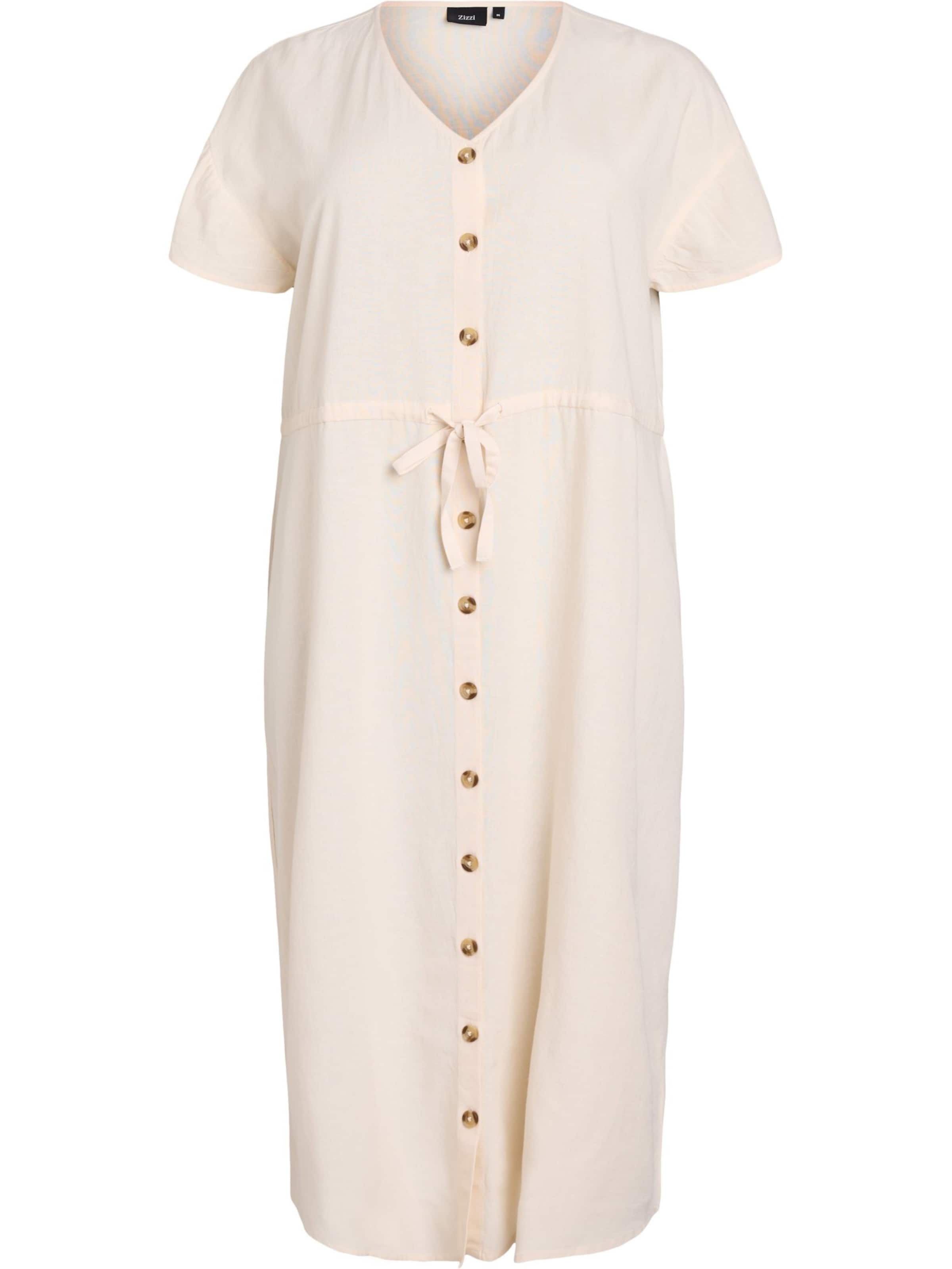 Zizzi Šaty 'Vflex' - Béžová: predná strana