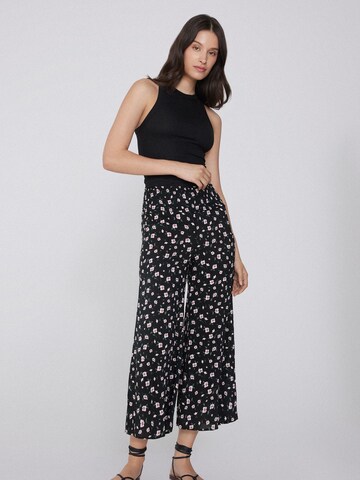 Tezenis Wide Leg Hose in Schwarz