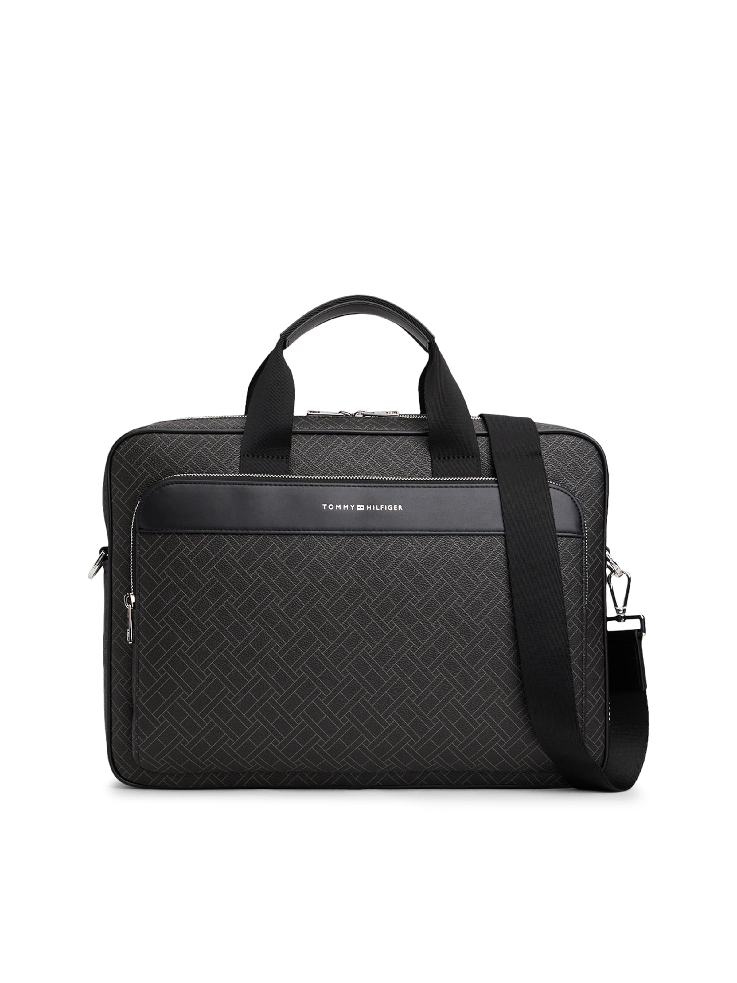 TOMMY HILFIGER Torbe za prenosnik | črna barva: sprednja stran