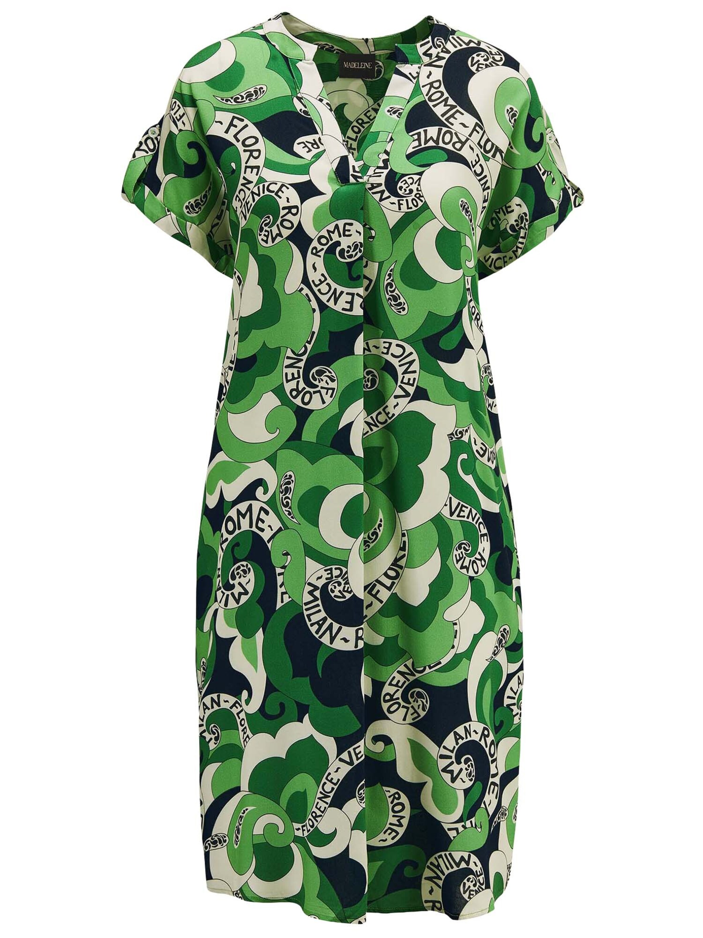 Robe MADELEINE en vert : devant