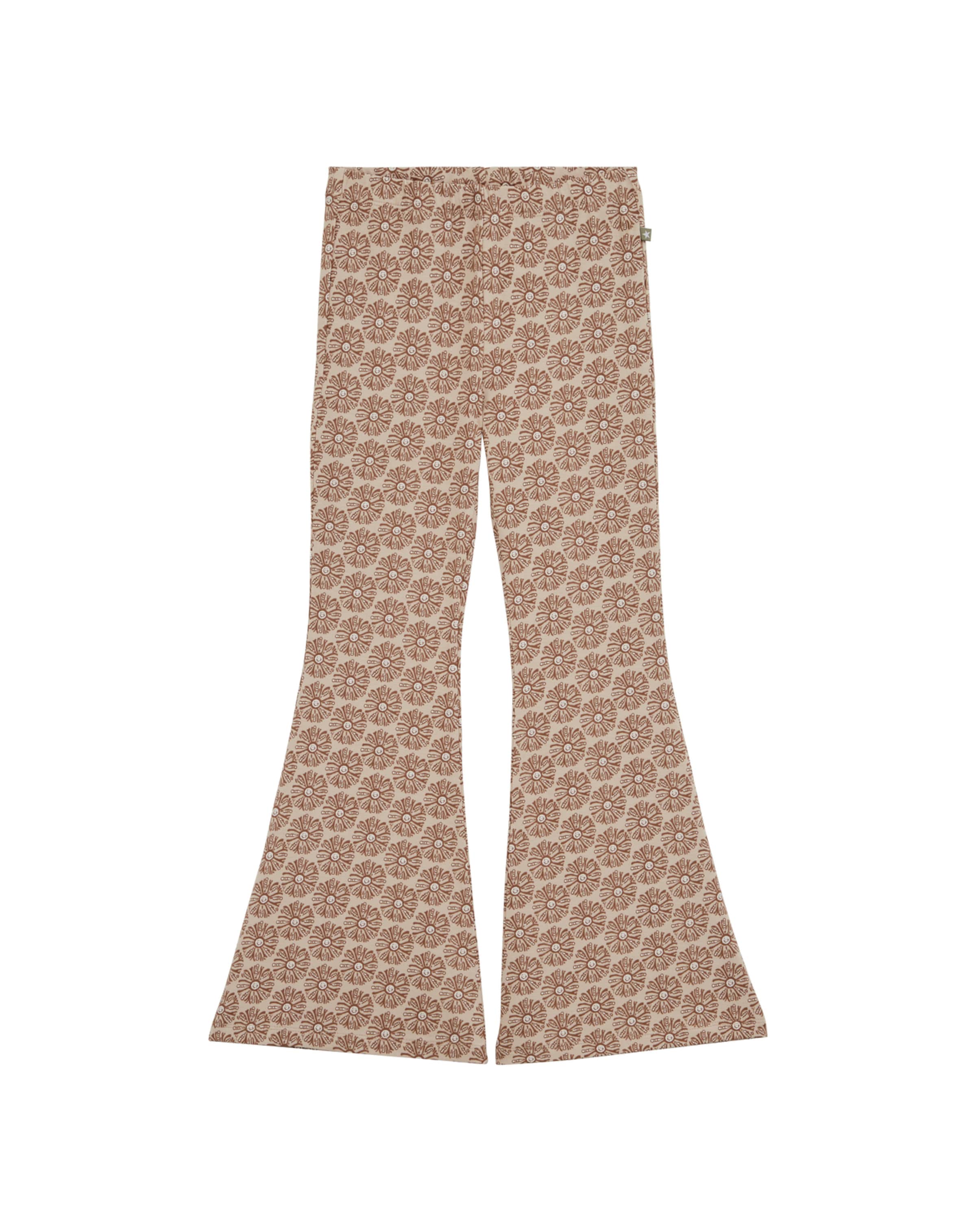 WE Fashion - Acampanado Leggings en beige: frente