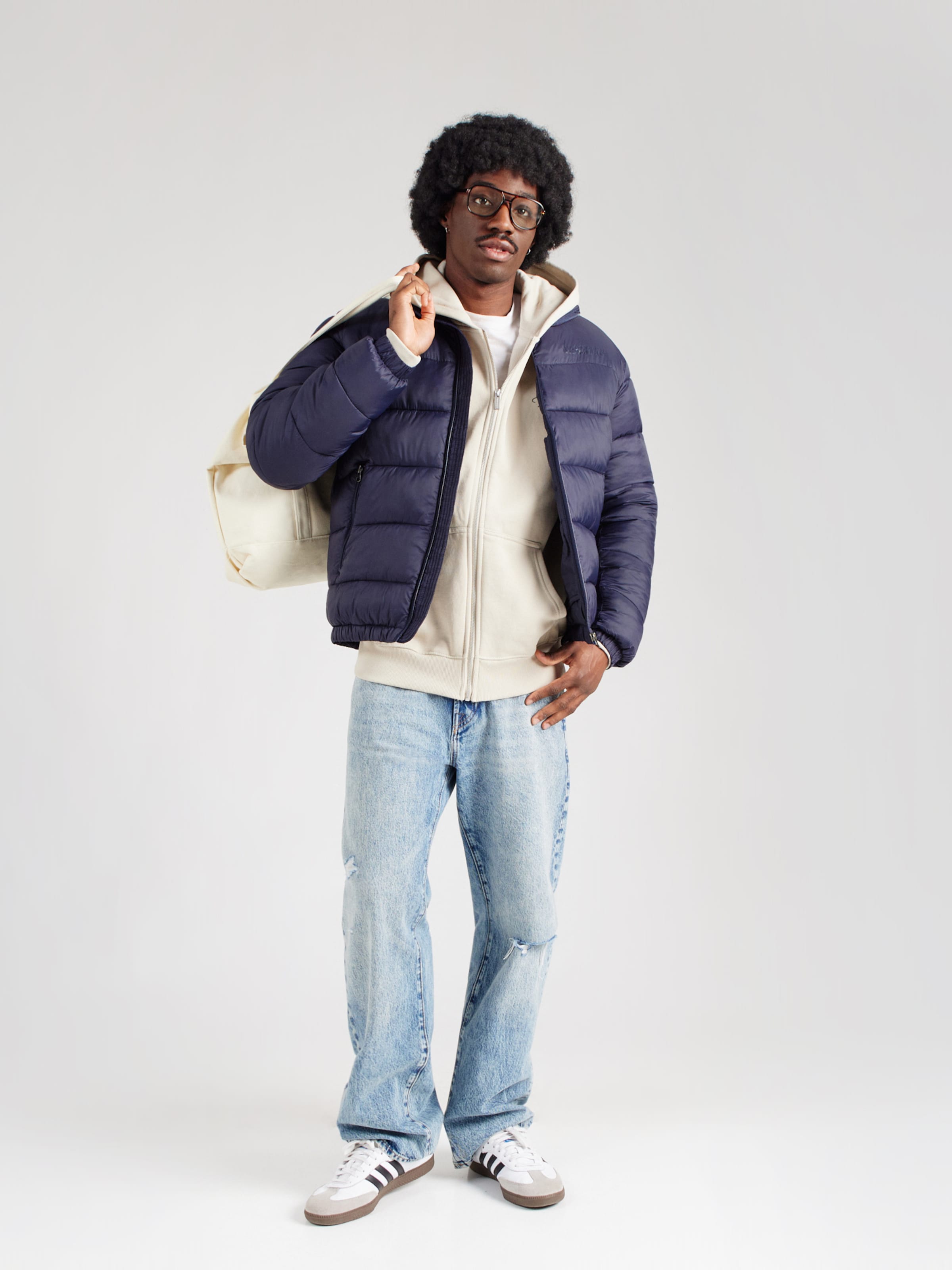 Veste En Jean Doublée Polaire Homme - Chaud Pour Hiver, Coupe Décontractée - Parka Courte Fonctionnelle - 3