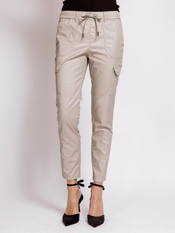 Zhrill Slim fit Cargo Pants 'ZHDAISEY' in Beige