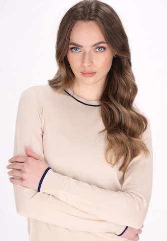 DreiMaster Klassik Sweater 'Classic Look' in Beige