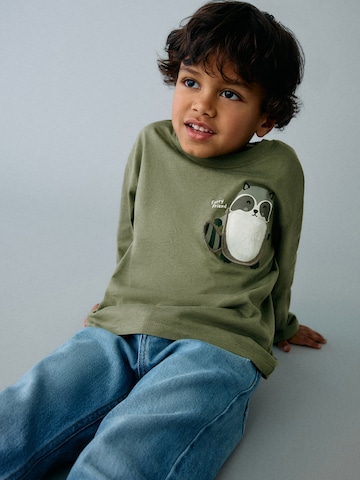 MANGO KIDS Shirt 'RACOON' in Grün: Vorderseite