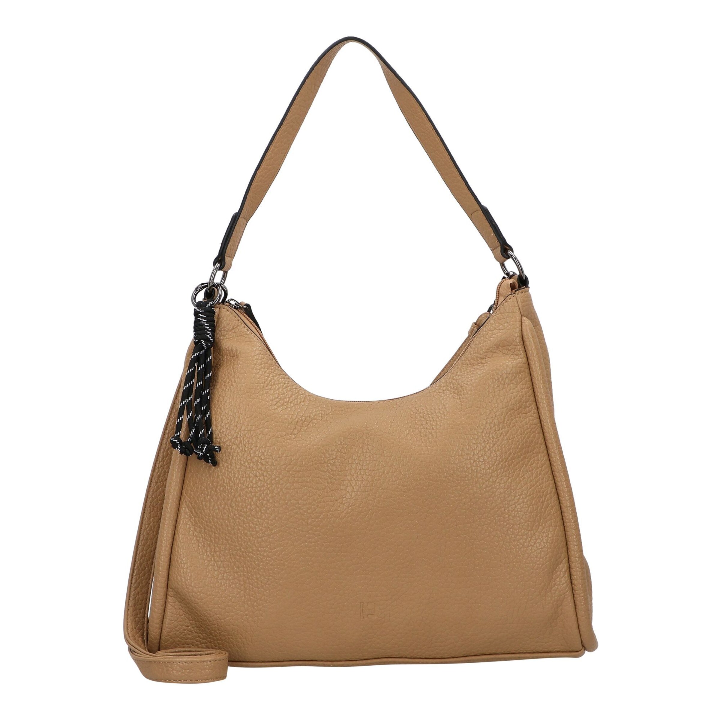 TOM TAILOR DENIM Schultertasche 'Finna' in Braun: Vorderseite