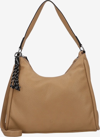 TOM TAILOR DENIM Schultertasche 'Finna' in Braun: Vorderseite