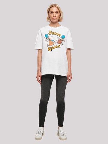 T-shirt oversize 'The Flintstones Squad Goals' F4NT4STIC en blanc