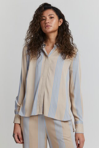 ICHI Blouse in Beige: front