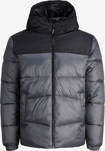 JACK & JONES Winter Jacket 'Chili' in Grey: front