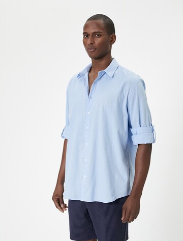 Koton Regular fit Button Up Shirt in Blue: front