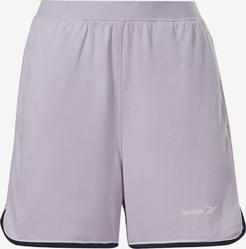 Reebok Normalny krój Spodnie sportowe w kolorze fioletowy: przód