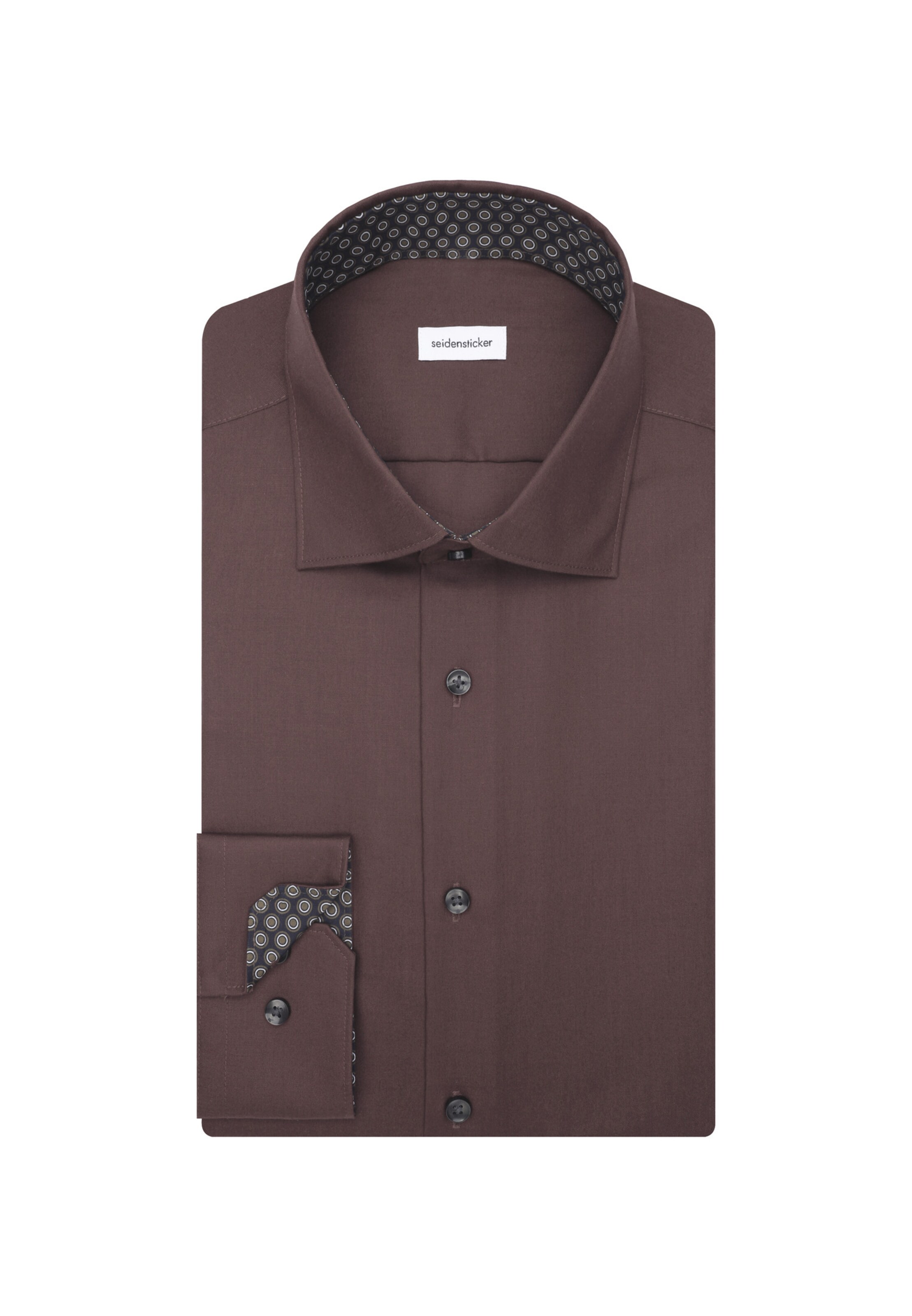 SEIDENSTICKER Slim fit Business shirt in Brown