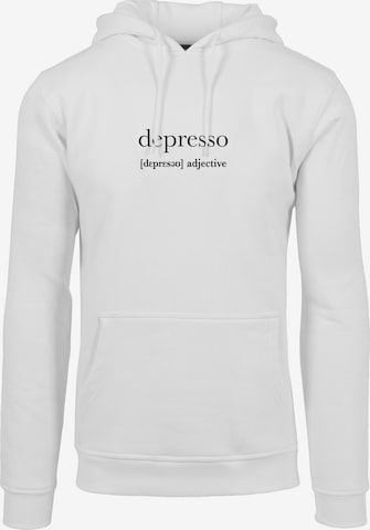 MT Men Sweatshirt 'Depresso' in White: front