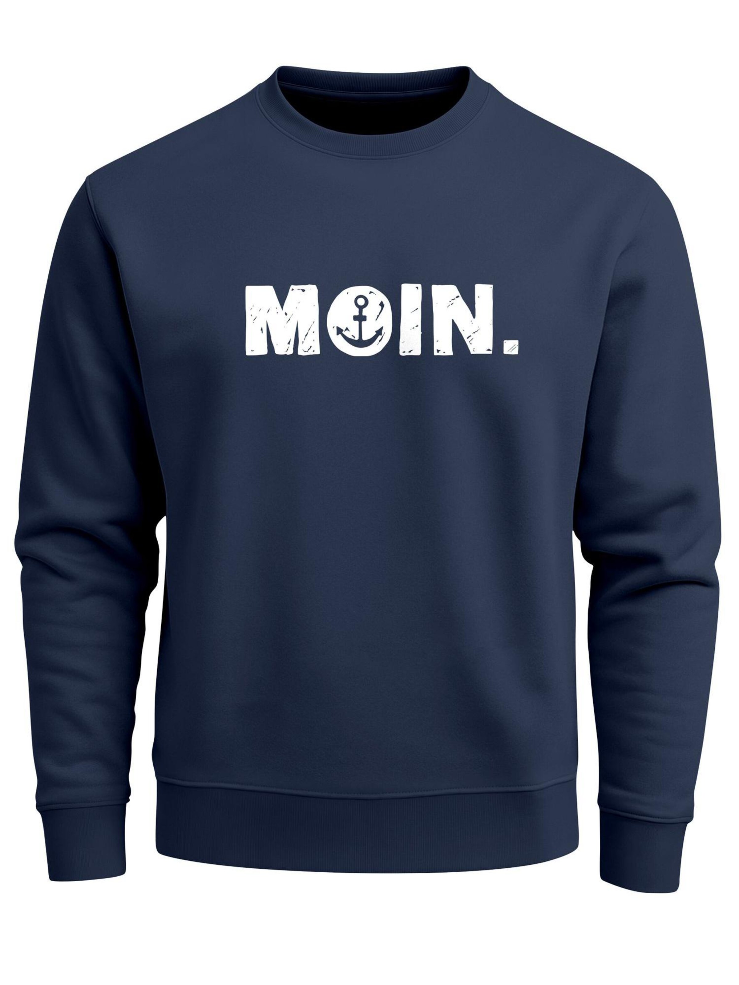 Neverless Sweatshirt 'Moin Anchor' in Blue: front