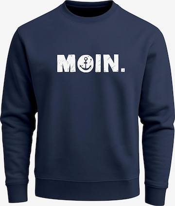 Neverless Sweatshirt 'Moin Anchor' in Blue: front