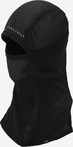 juoda ALPHA INDUSTRIES Megzta kepurė: priekis