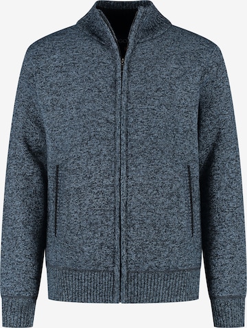 MGO Sweatvest 'Philip' in Blauw: voorkant