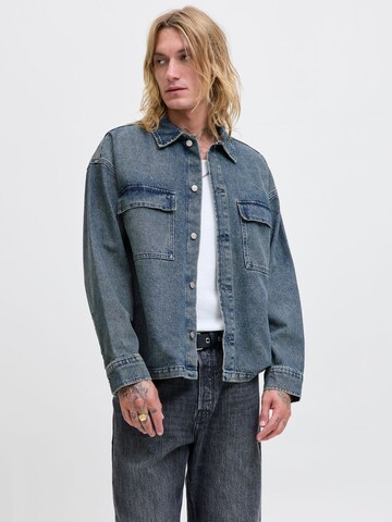 JACK & JONES - Ajuste regular Camisa en azul: frente