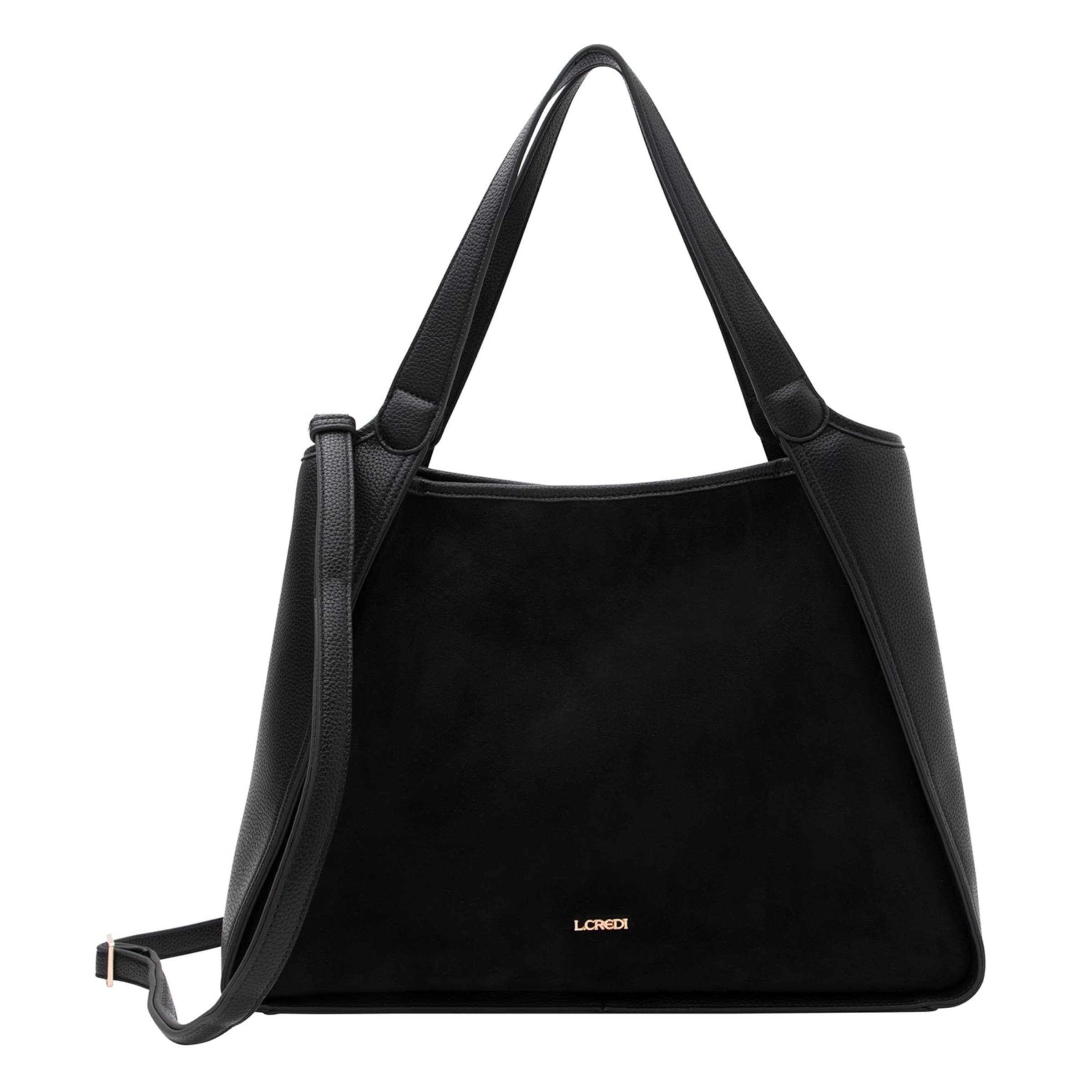 L.CREDI Shopper 'Pheline' in Black: front