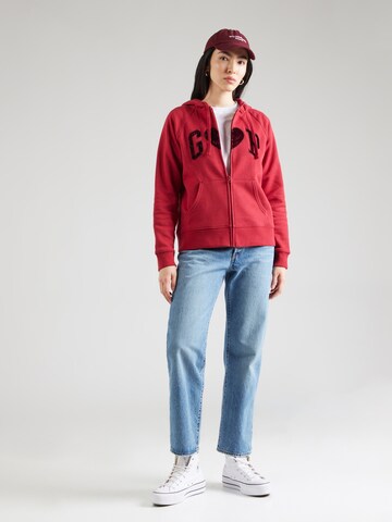 GAP - Sudadera con cremallera 'HERITAGE' en rojo
