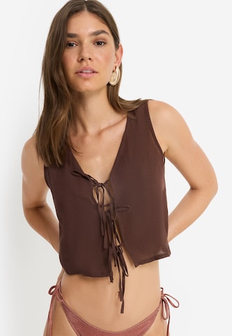 LSCN by LASCANA Pluus, värv pruun: eest vaates