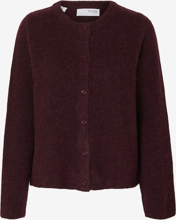 Cardigan 'SLFLULU' SELECTED en violet : devant