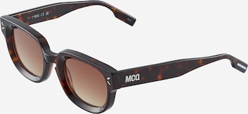 brūns McQ Alexander McQueen Saulesbrilles: no priekšpuses