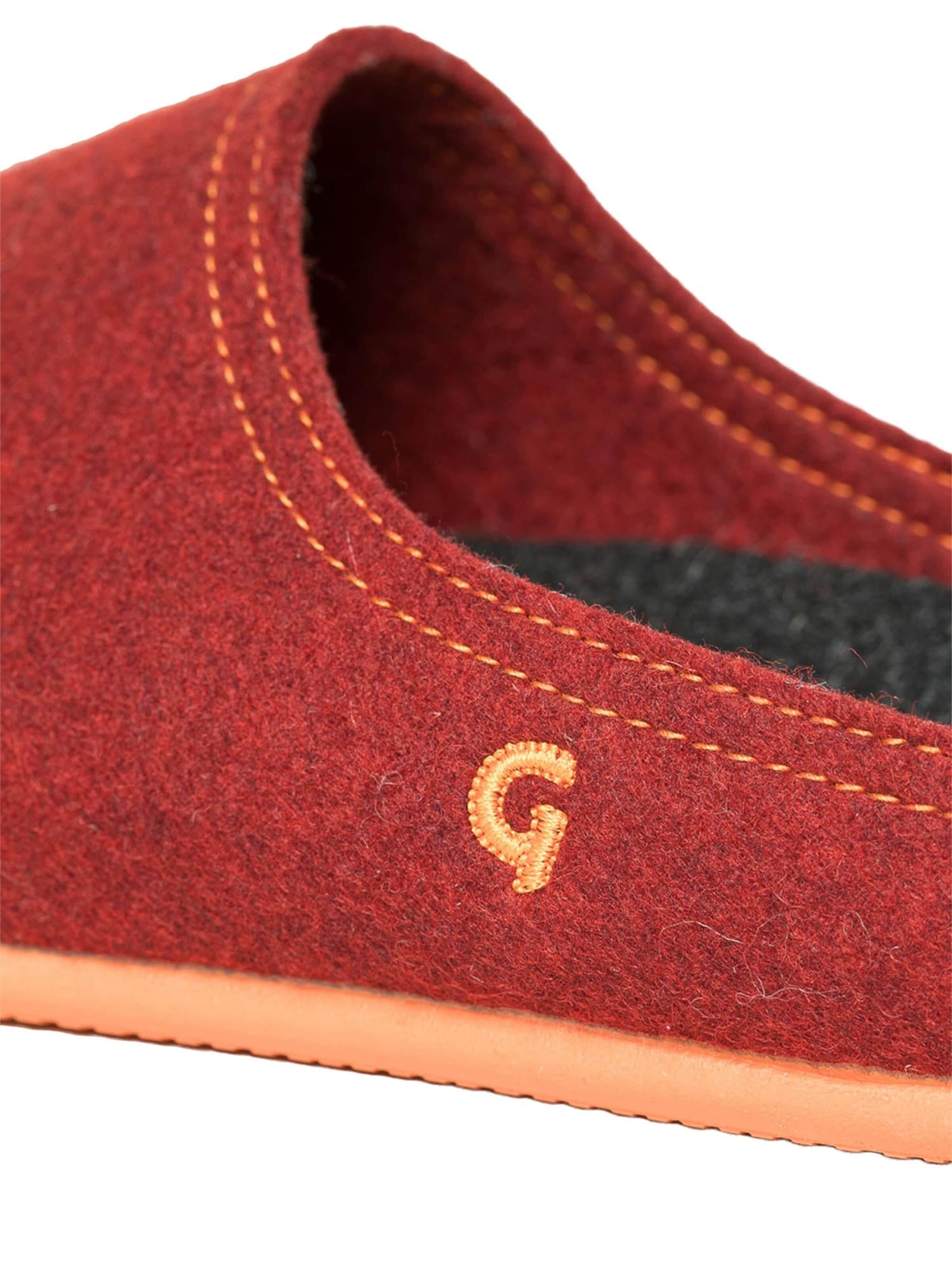 Gottstein Muiltjes 'Wool Slide-In' in Rood