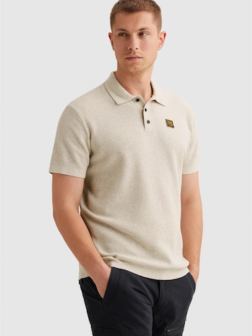 Maglietta 'Polo shirt with waffle texture' di PME Legend in bianco