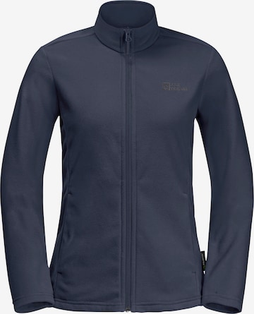 JACK WOLFSKIN Athletic Fleece Jacket 'TAUNUS' in Blue: front