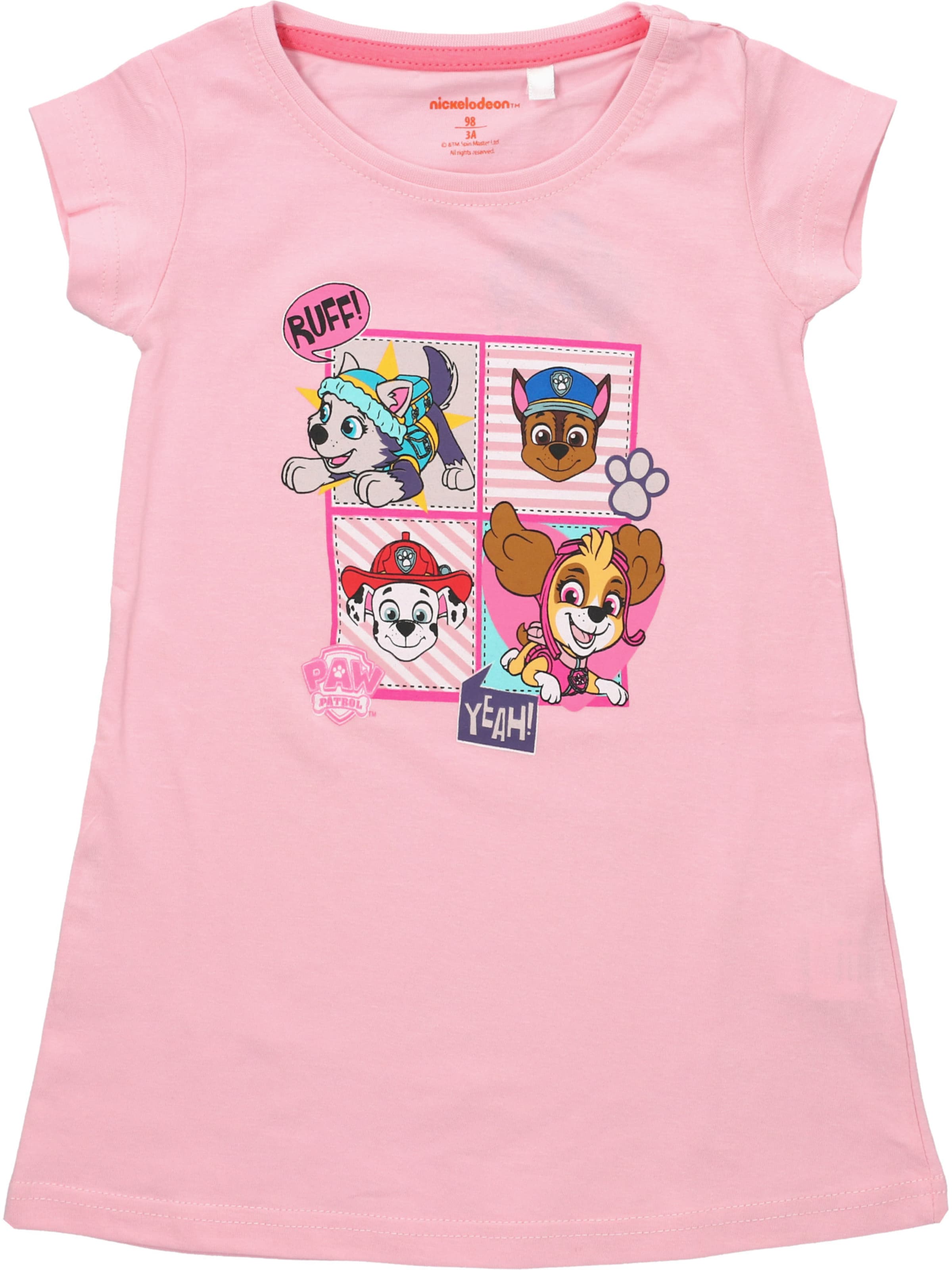 Camicia da notte 'Yeah' di PAW Patrol in rosa: frontale