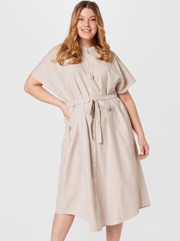 EVOKED Shirt Dress 'TYLLA' in Brown: front
