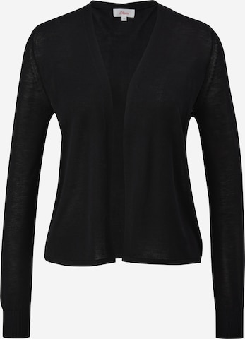 s.Oliver Knit Cardigan in Black: front