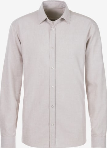 JOHN DEVIN Button Up Shirt in Beige: front