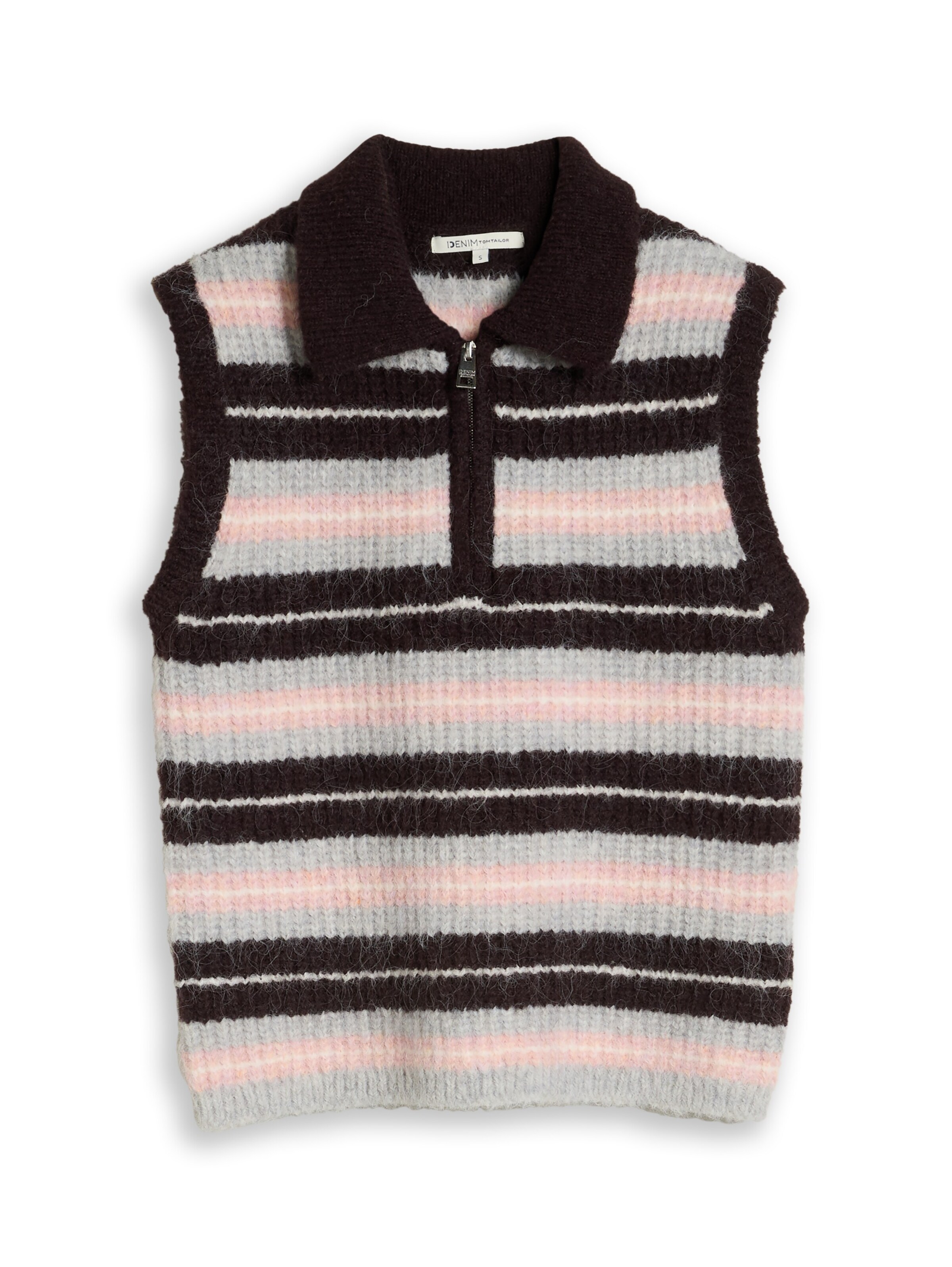 Pullunder de la TOM TAILOR DENIM pe negru: față