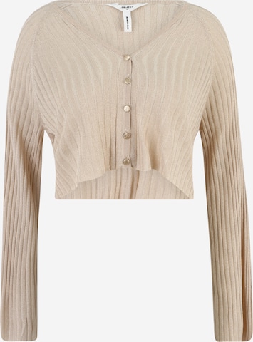 Cardigan 'LUNA' OBJECT Tall en beige : devant