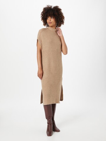 Fransa Gebreide jurk 'BEVERLY' in Beige: voorkant