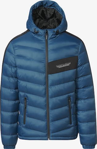 KOROSHI Zimní bunda – modrá: přední strana
