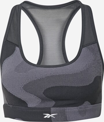 Reebok Bustier Sport bh 'Lux' in Zwart: voorkant