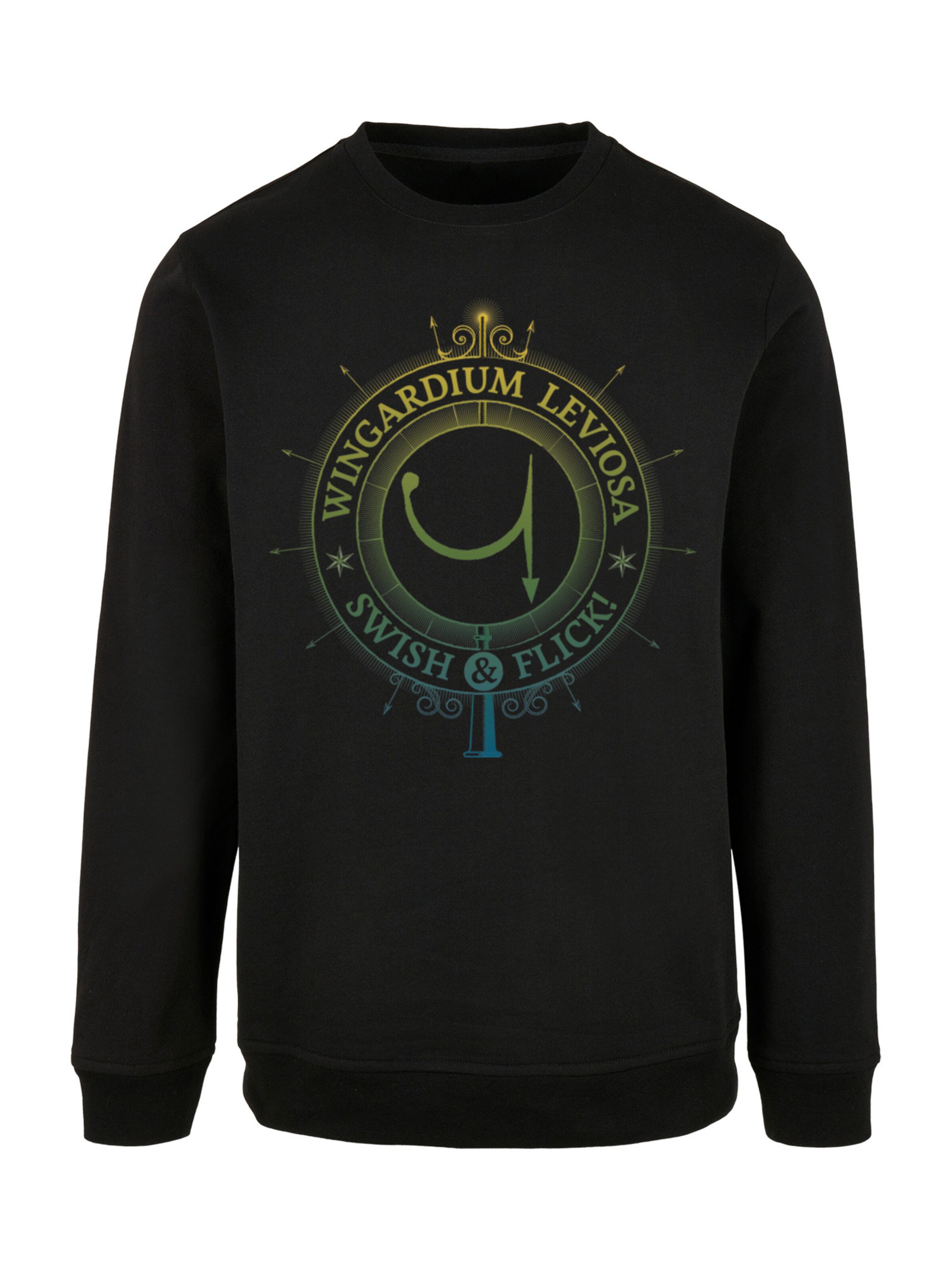 F4NT4STIC Sweatshirt 'Harry Potter Wingardium Leviosa Spells Charms' in Black: front