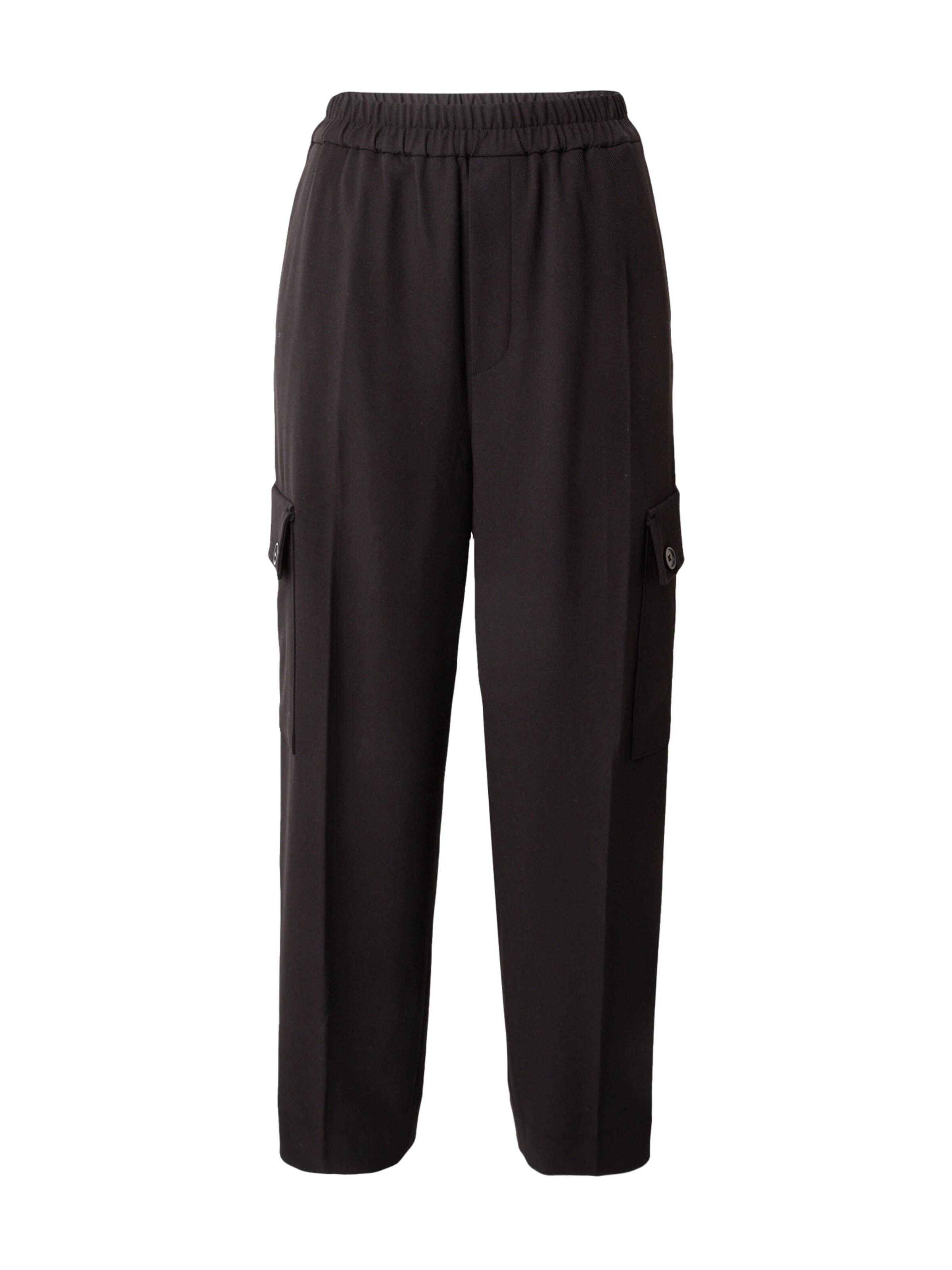 InWear Regular Trousers with creases 'TeoneI' in Black: front