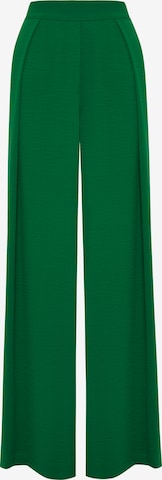 Tussah - Perna larga Calças 'EMILY' em verde: frente